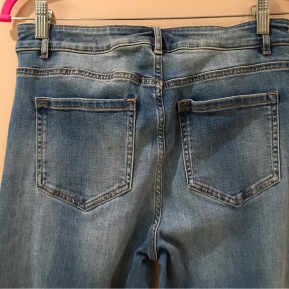 J. Jill Denim High Rise Full Leg Jeans Straight Washed Blue Women Size 6 - Picture 6 of 6